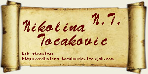 Nikolina Točaković vizit kartica